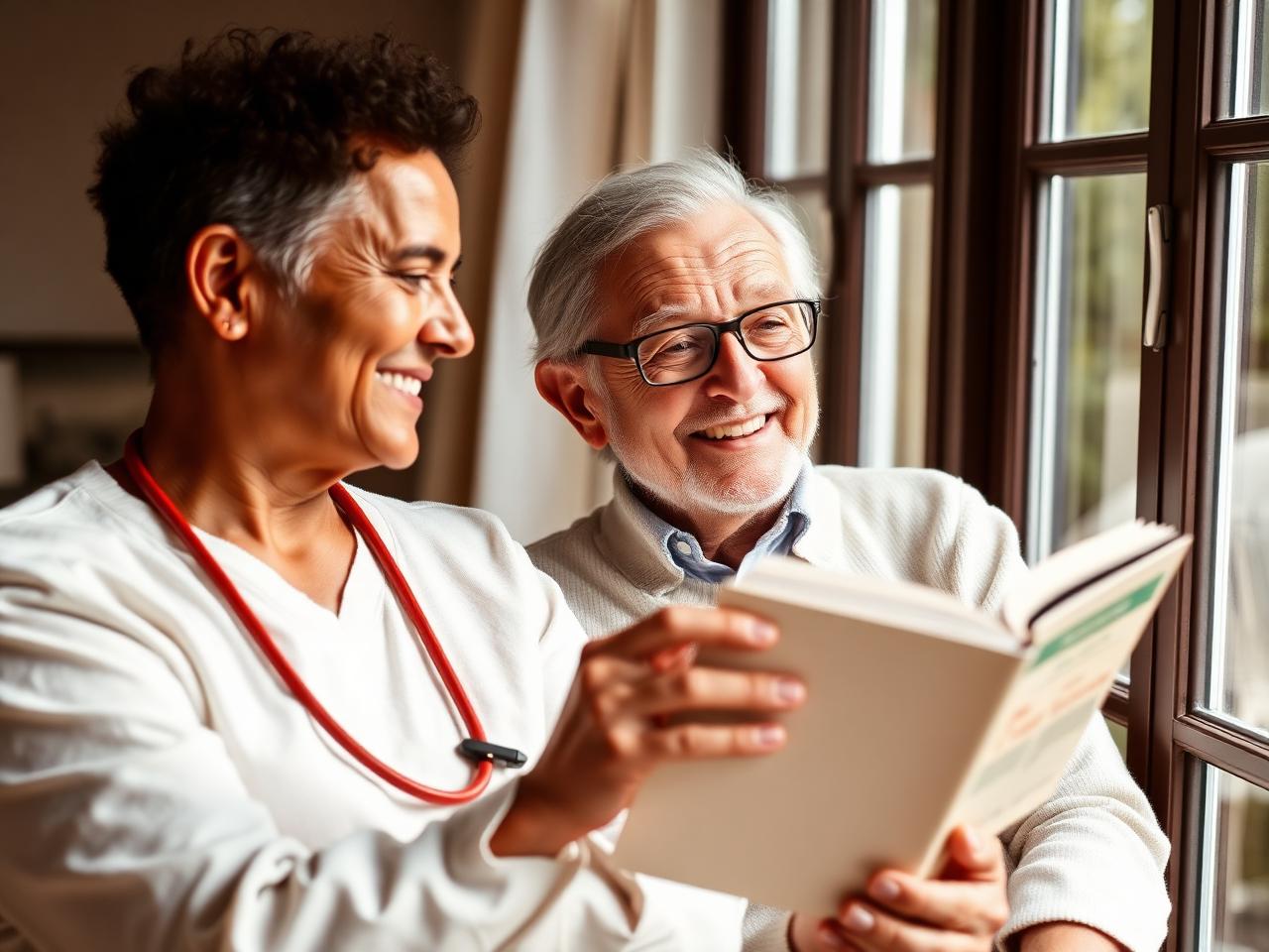 Caregiver with resident